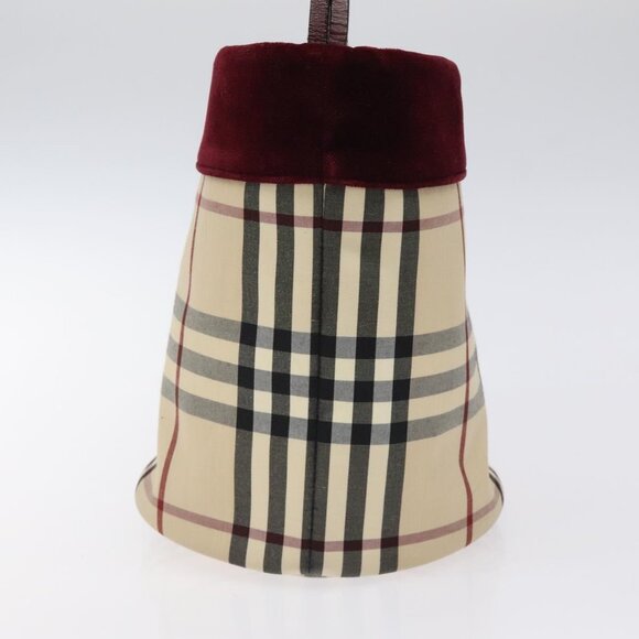 BURBERRY Nova Check Hand Bag Canvas Beige Silver Auth - Picture 10 of 15